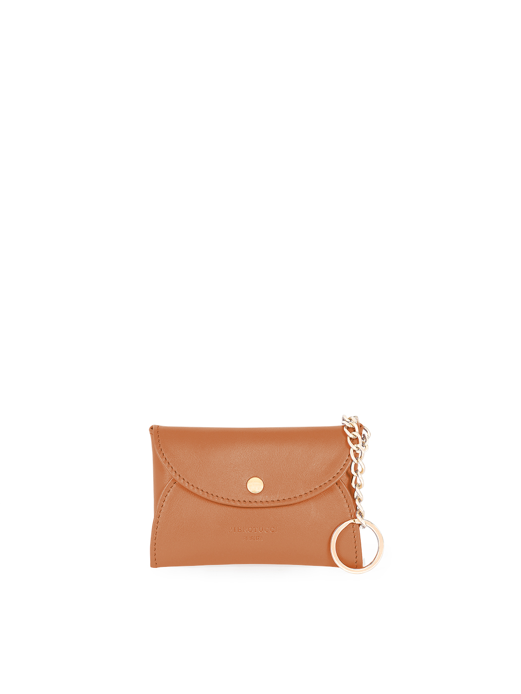 Envelope Keychain Card Case Leather Cuoio Tan