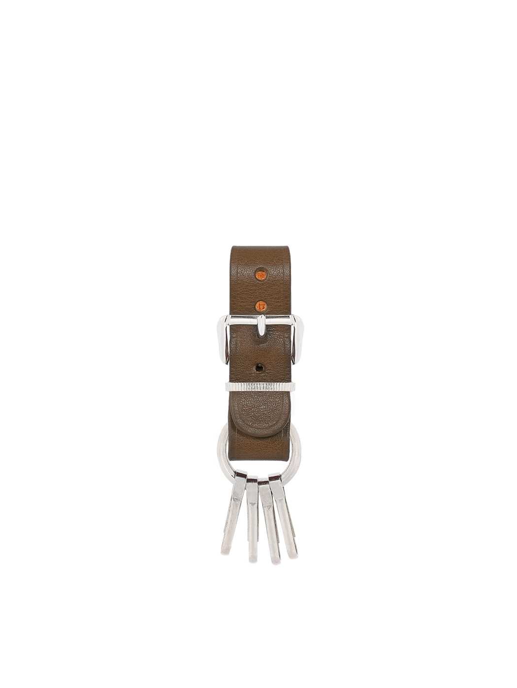 4-Clips Key Lanyard Dark brown
