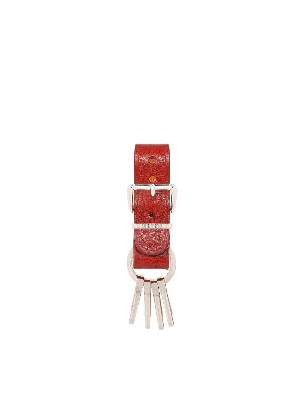 4-Clips Key Lanyard Red