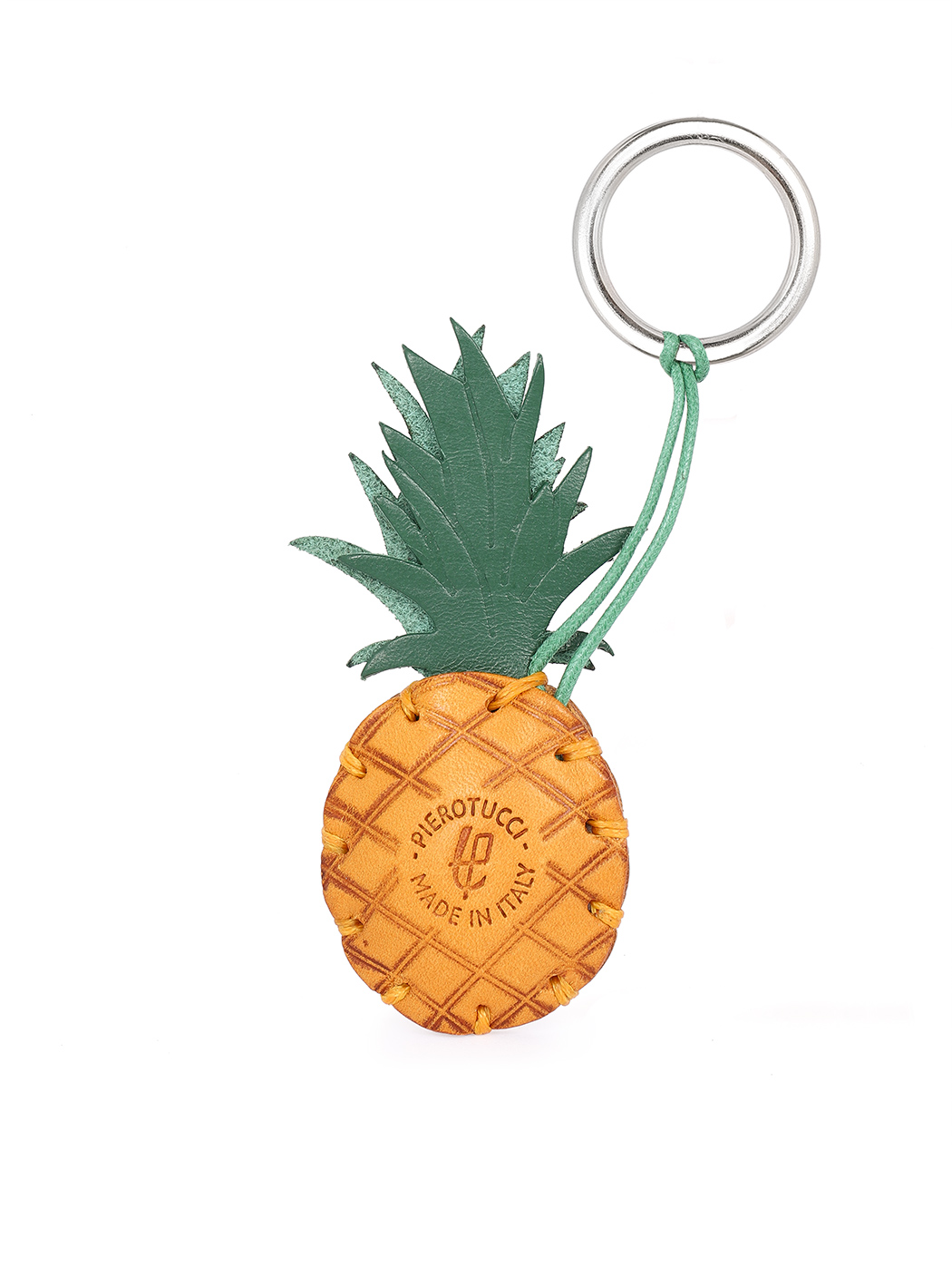 Keychain Leather Fruit - Yellow Pineapple