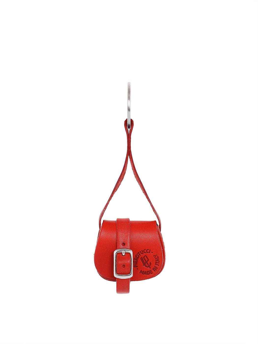 Keychain Leather - Red Saddle Bag