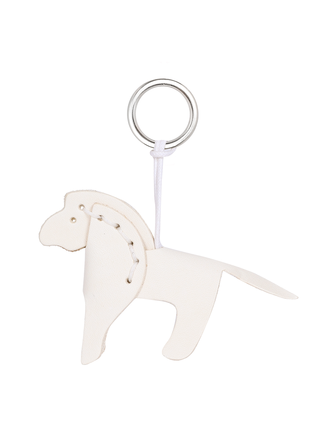 Keychain Leather Animal - White Horse