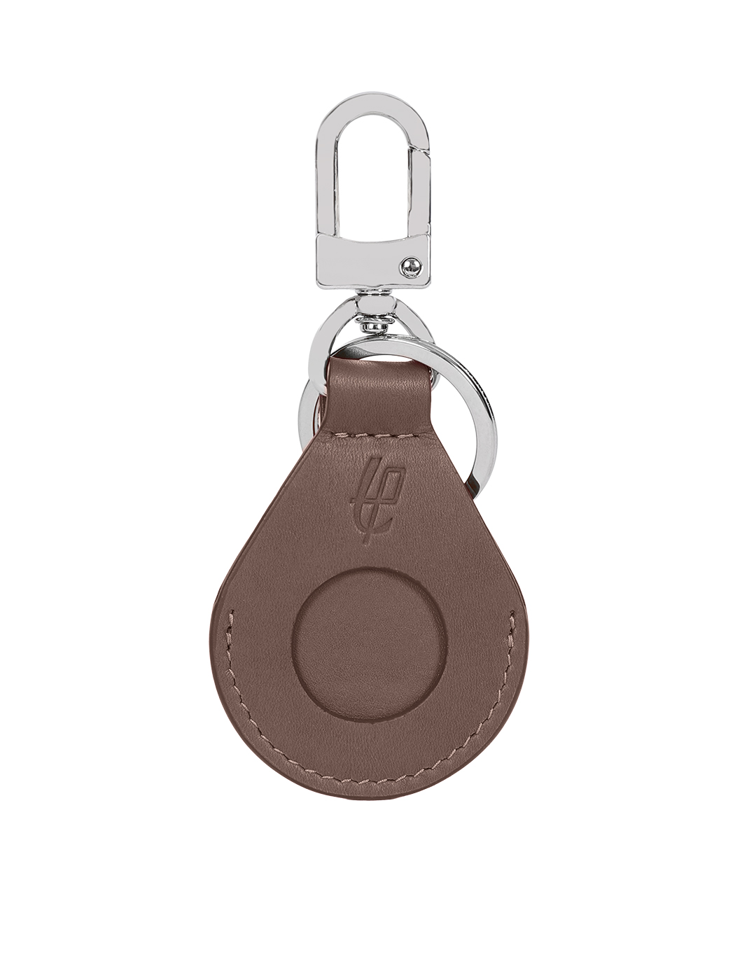 Charm Airtag Keychain Baranil Leather Brown