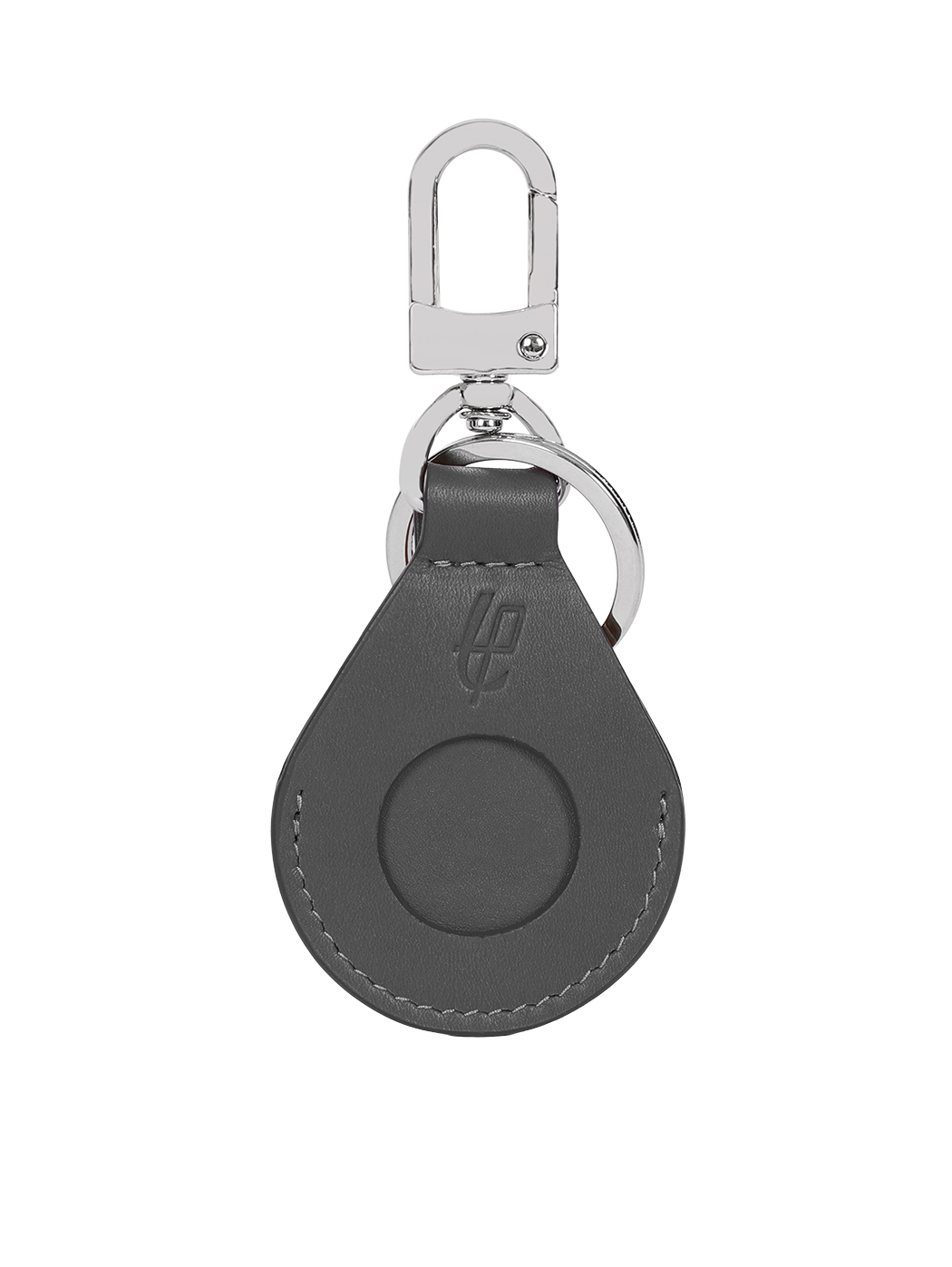 Charm Airtag Keychain Baranil Leather Black