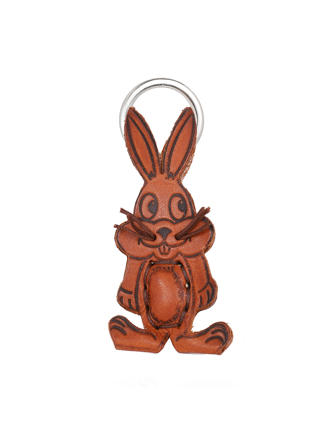 Keychain Leather Animal - Brown Rabbit
