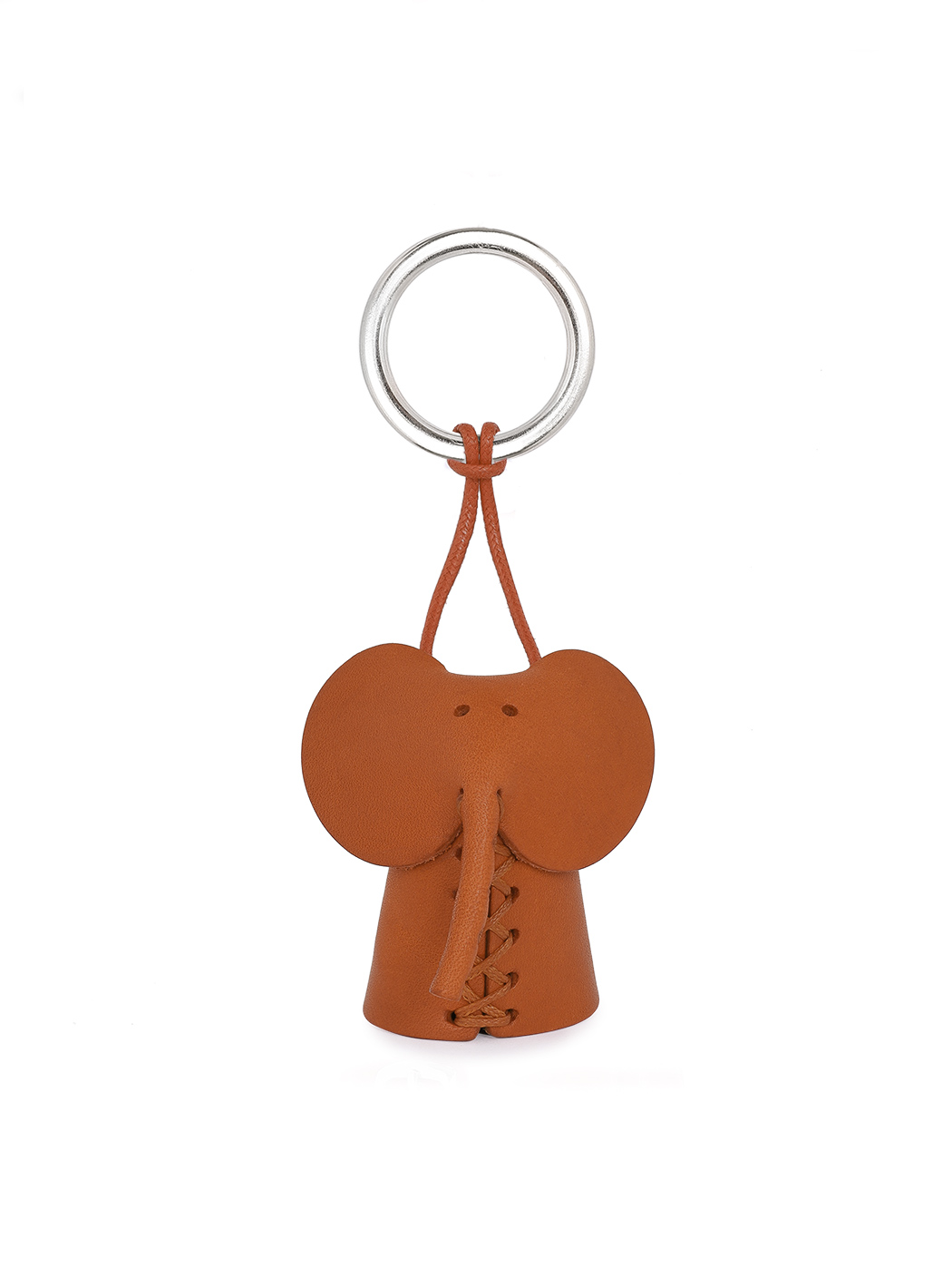 Keychain Leather Animal - Brown Dumbo Elephant
