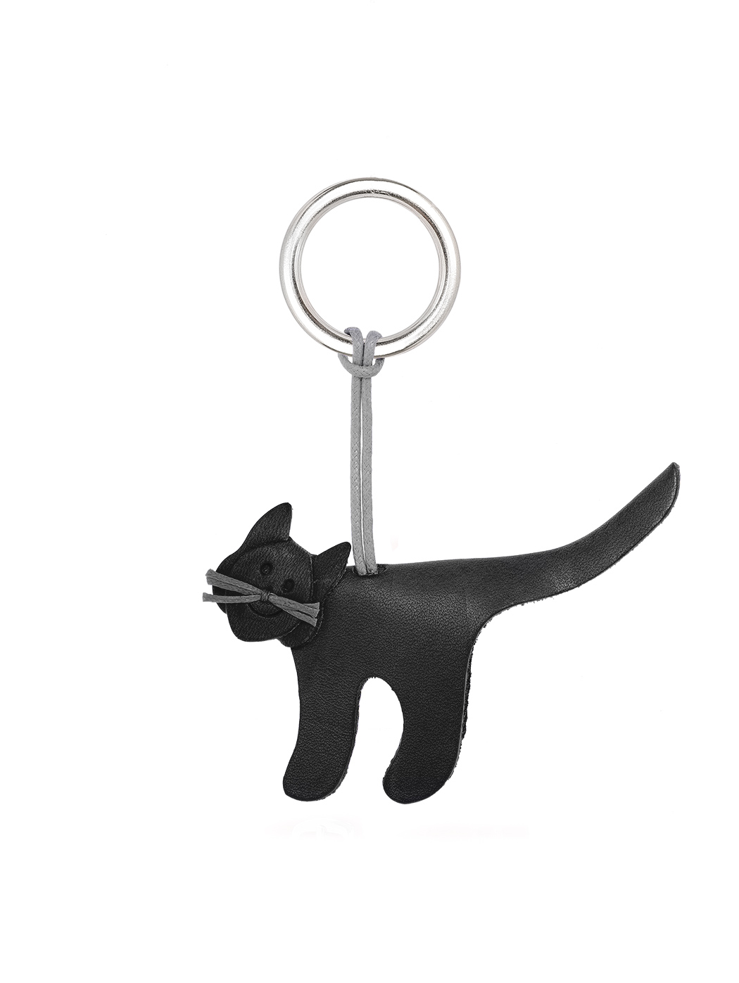 Portachiavi Gatto Nero Con Occhi Dorati - Ciondolo Acrilico Per Borse E Zaini - Regalo Per Amanti Dei Gatti