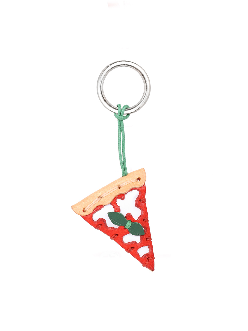Keychain Leather Pizza - Margherita Slice