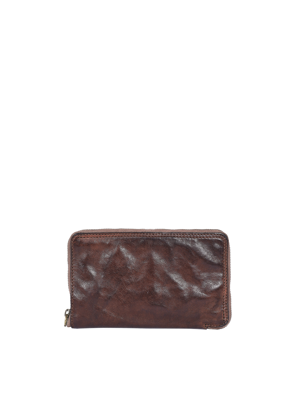 Clutch Wallet w/ Crossbody Strap Dark brown