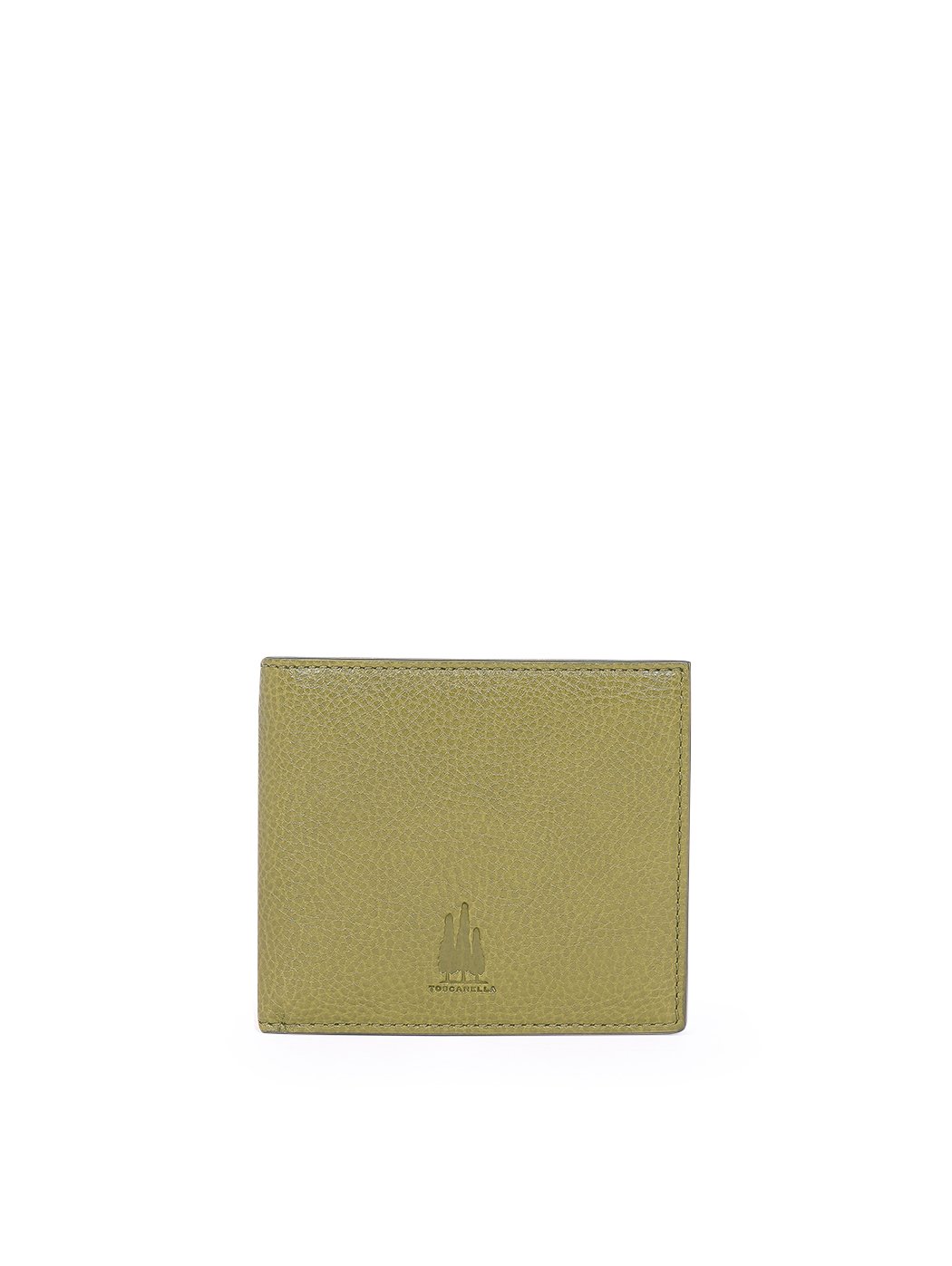 Кожаный кошелек с 8 слотами под карточки оливковый зеленый