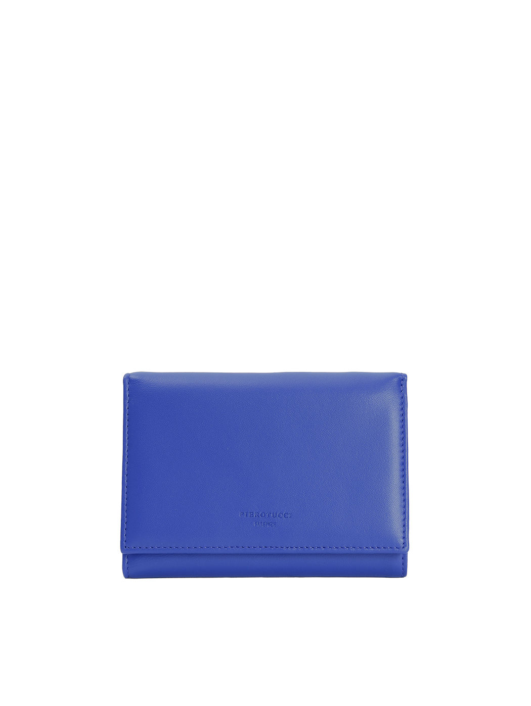 Leather Trifold Women's Wallet Blue