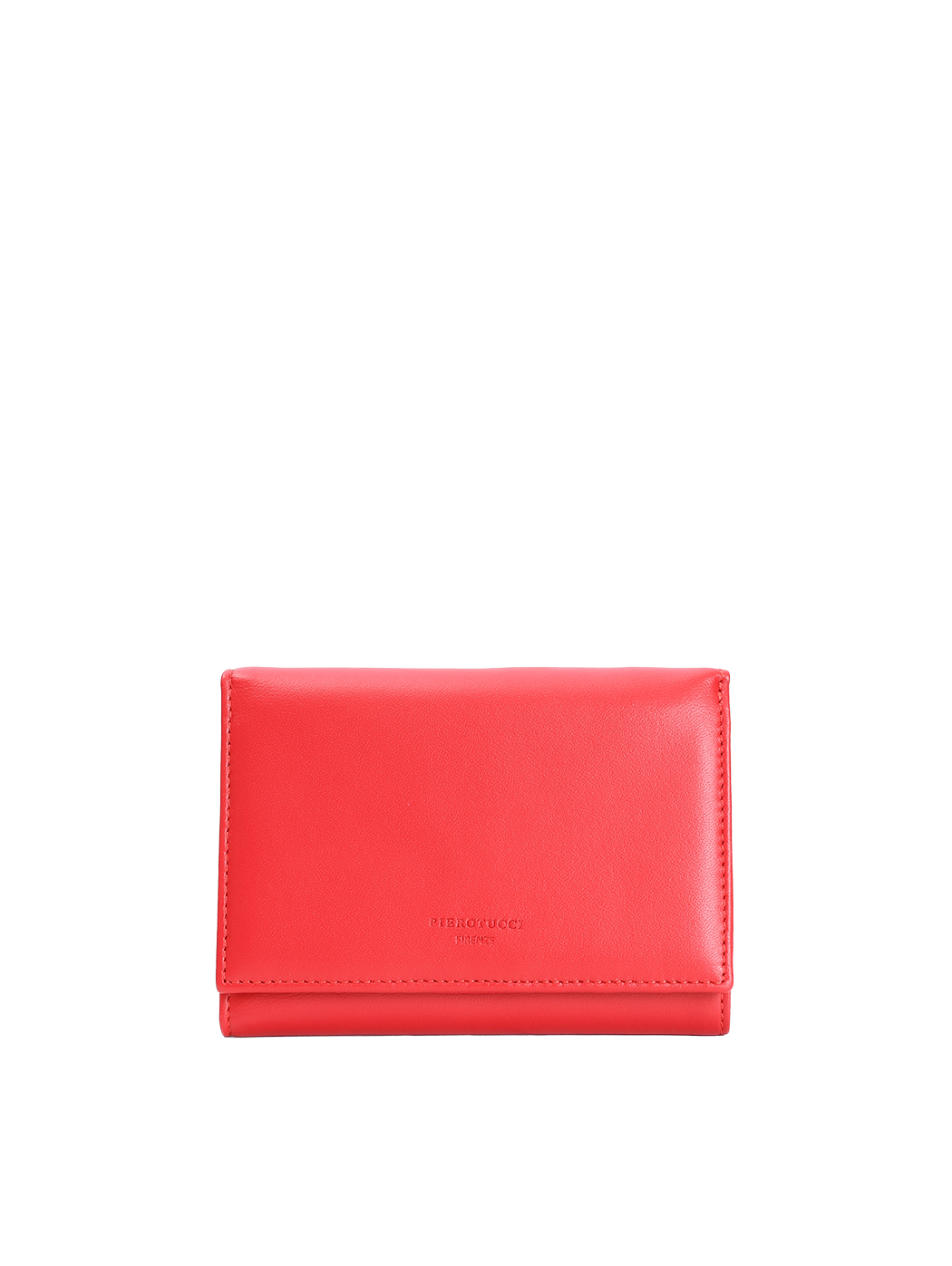 Leather Trifold Women's Wallet Red