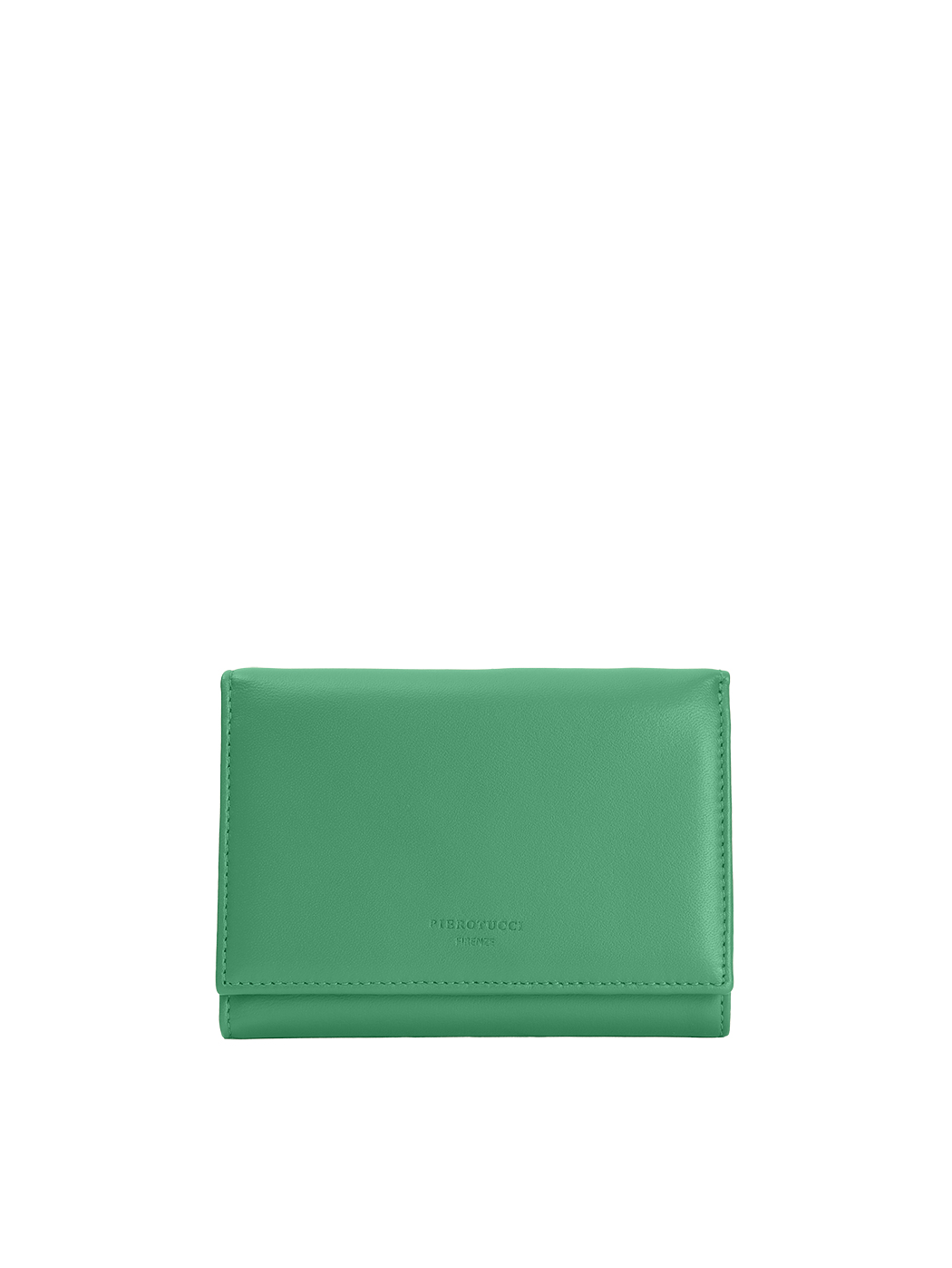Leather Trifold Women's Wallet Green