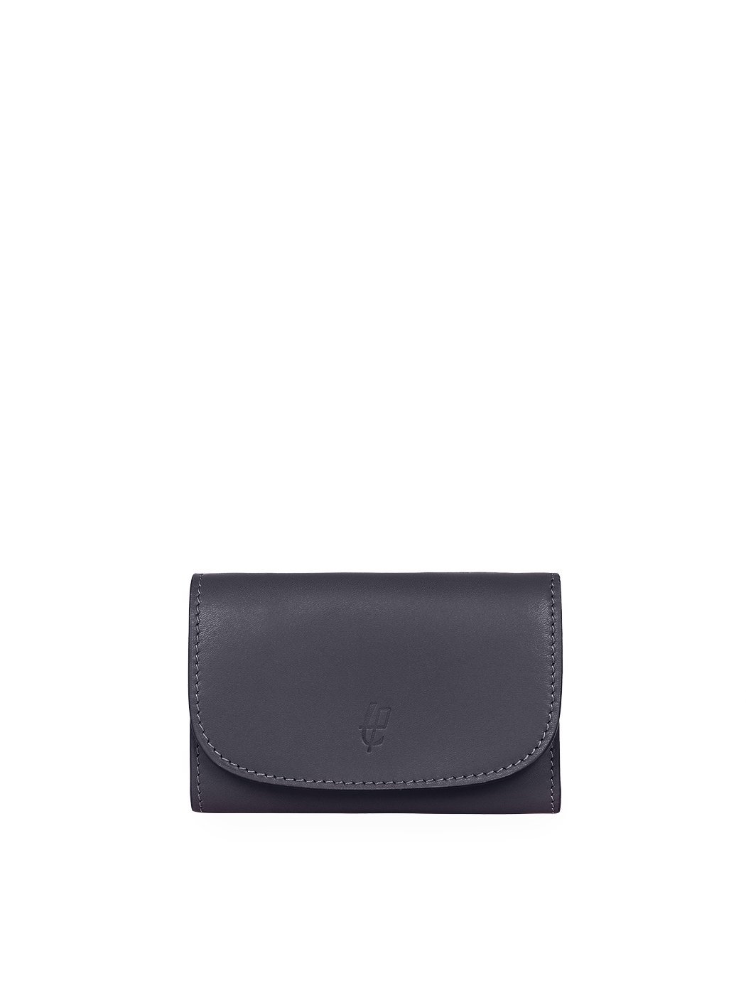 Компактный бумажник с карманом для мелочи на молнии синего цвета