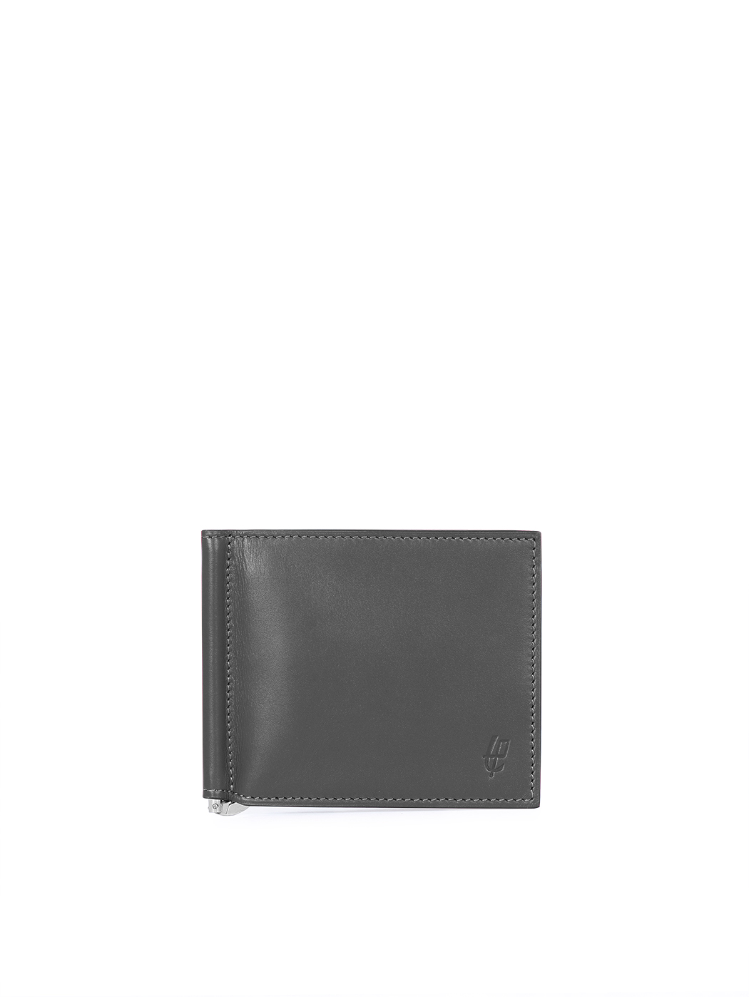 Slim Money Clip Wallet Baranil Leather Black