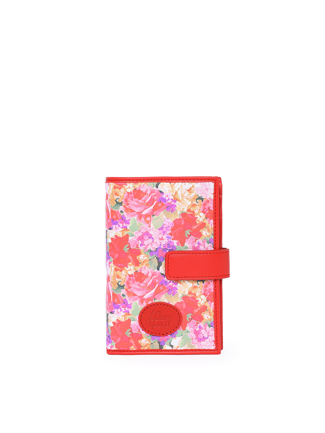 Компактный функциональный бумажник красный