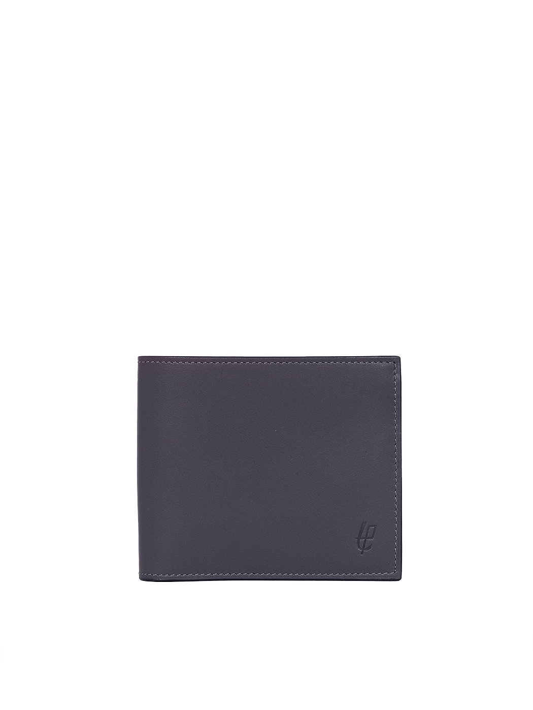 Bifold Wallet Change Pouch Leather Blue