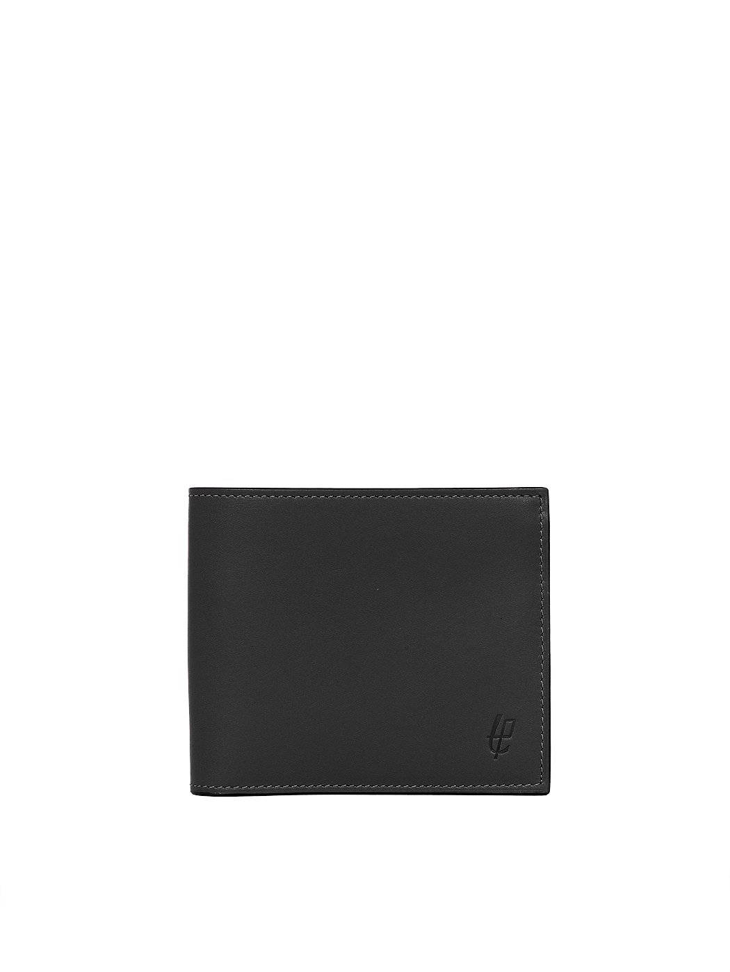 Bifold Wallet Change Pouch Leather Black