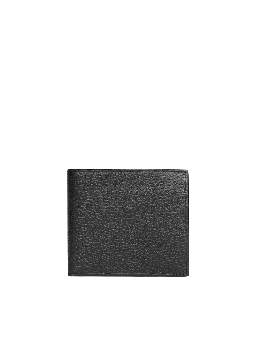 Pebble Leather Billfold Coin Pocket Wallet Black