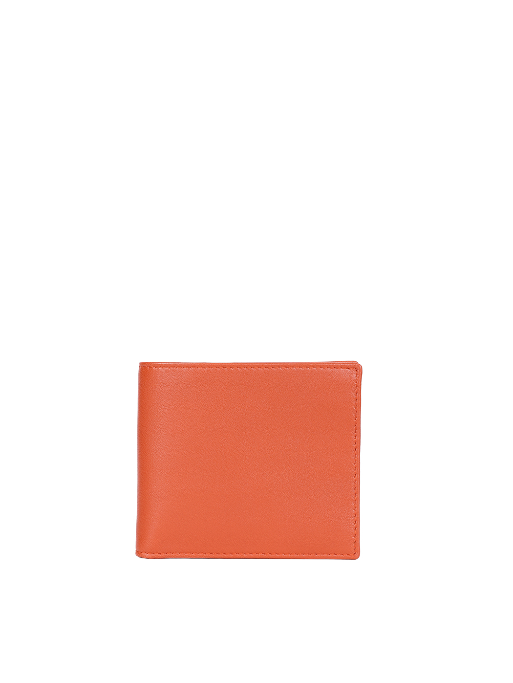 Slim Bifold Pebbled Leather Wallet Terracotta