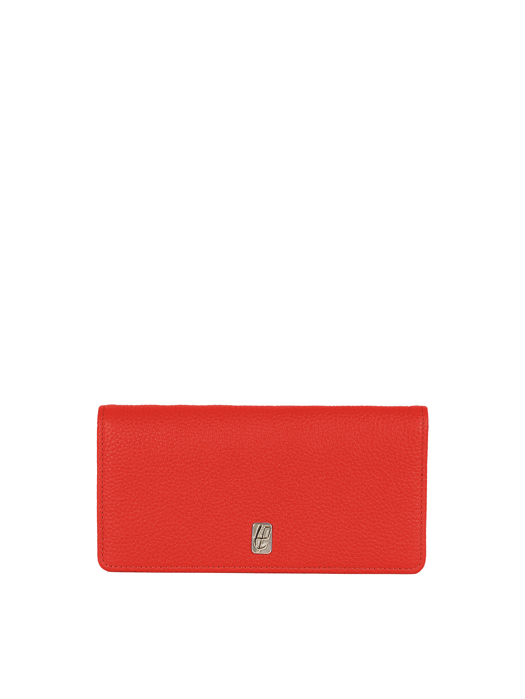 Continental Leather Bifold Card Wallet Rose Red