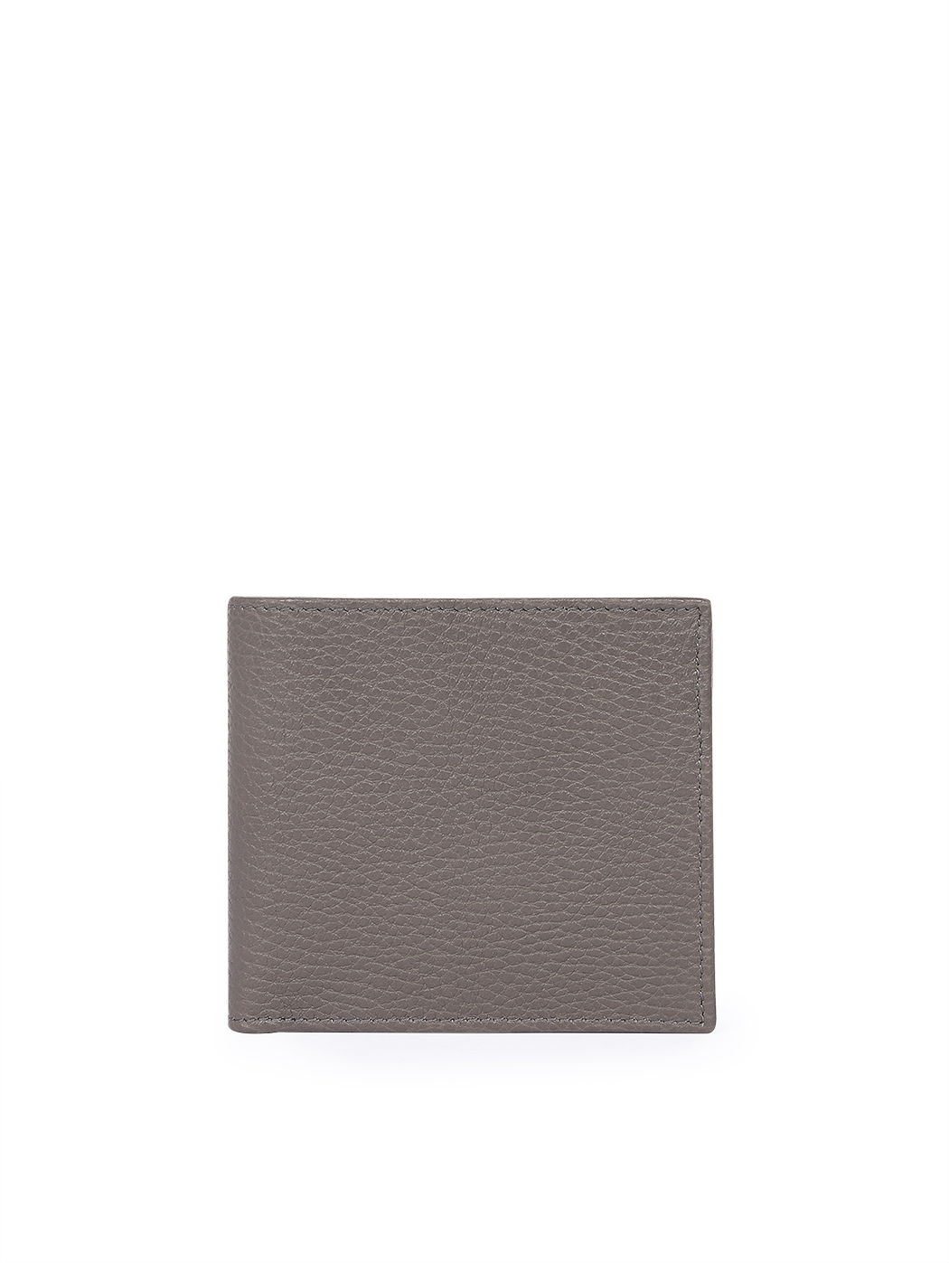 Pebble Leather Billfold Coin Pocket Wallet Grey
