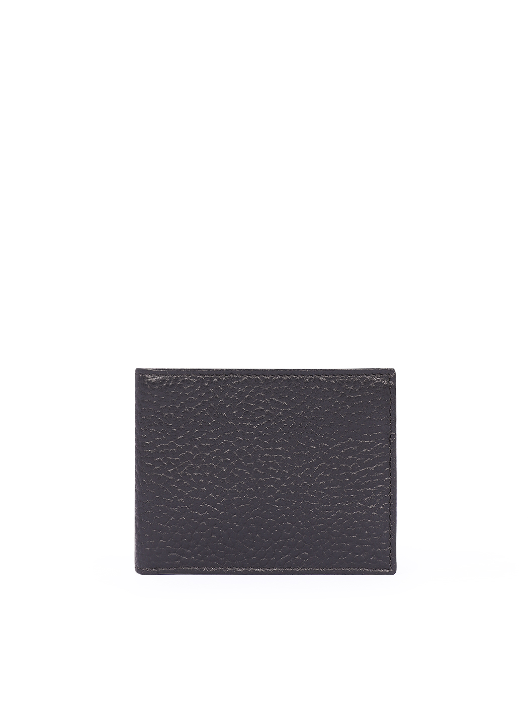 Billfold Leather Wallet with Coin Pocket Black