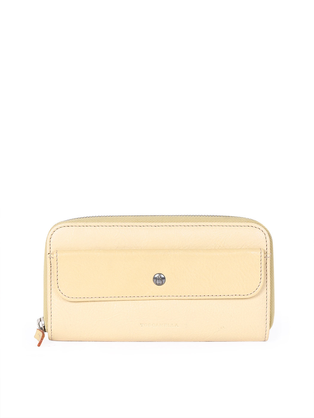 Zip Around Clutch Wallet Cream