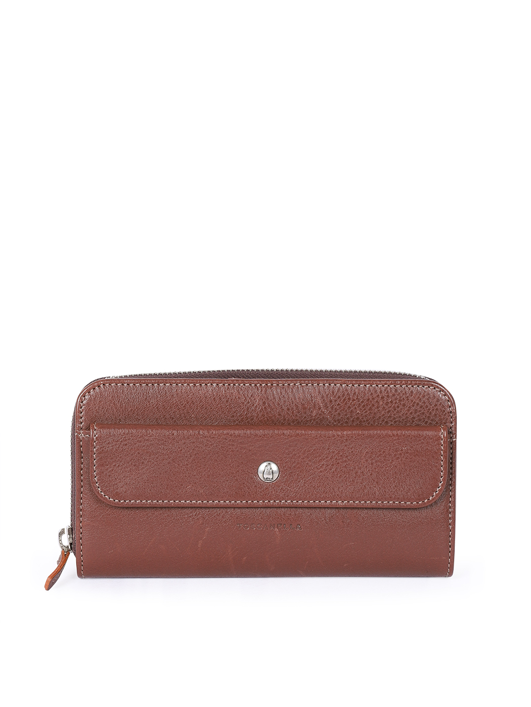Zip Around Clutch Wallet Dark brown