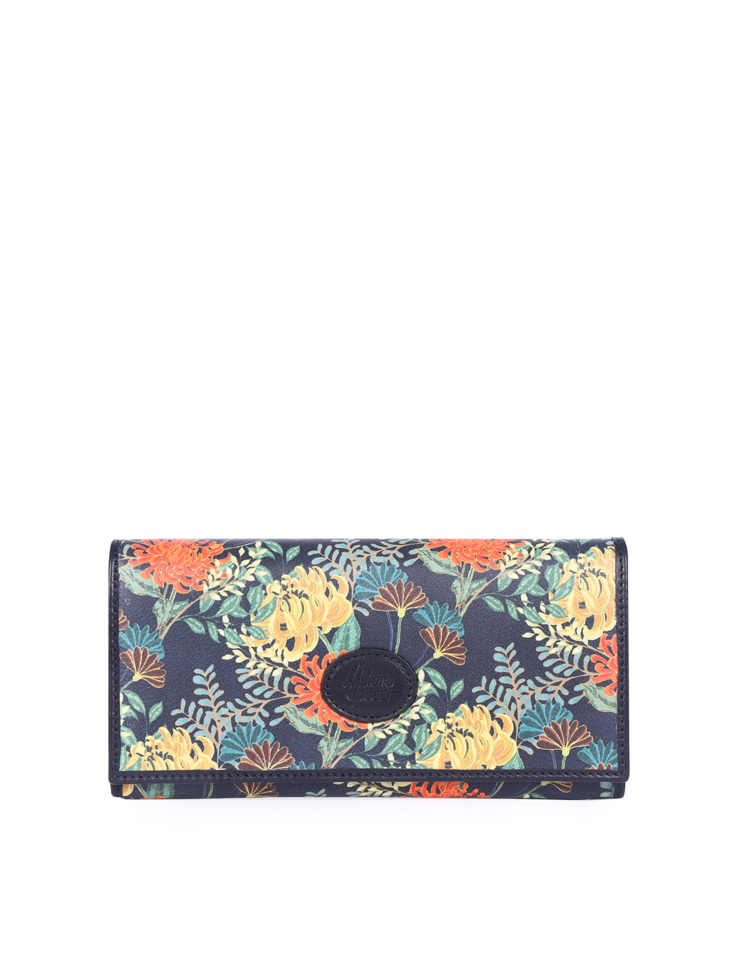 Skinny Flapover Wallet - Floré Navy blue