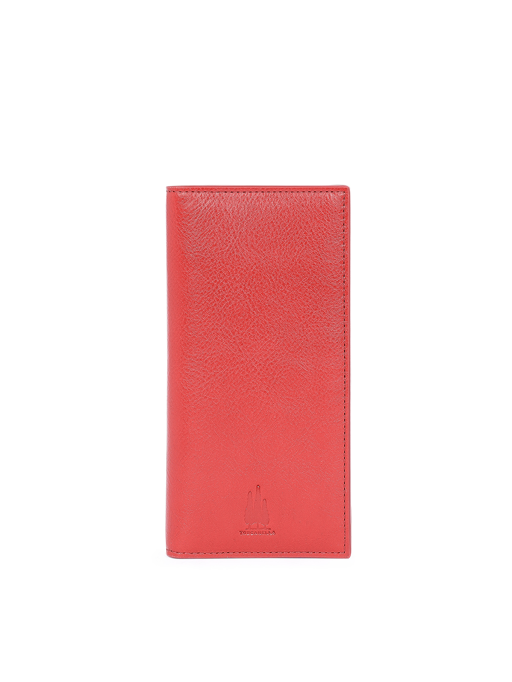 Стильный кожаный бумажник красный