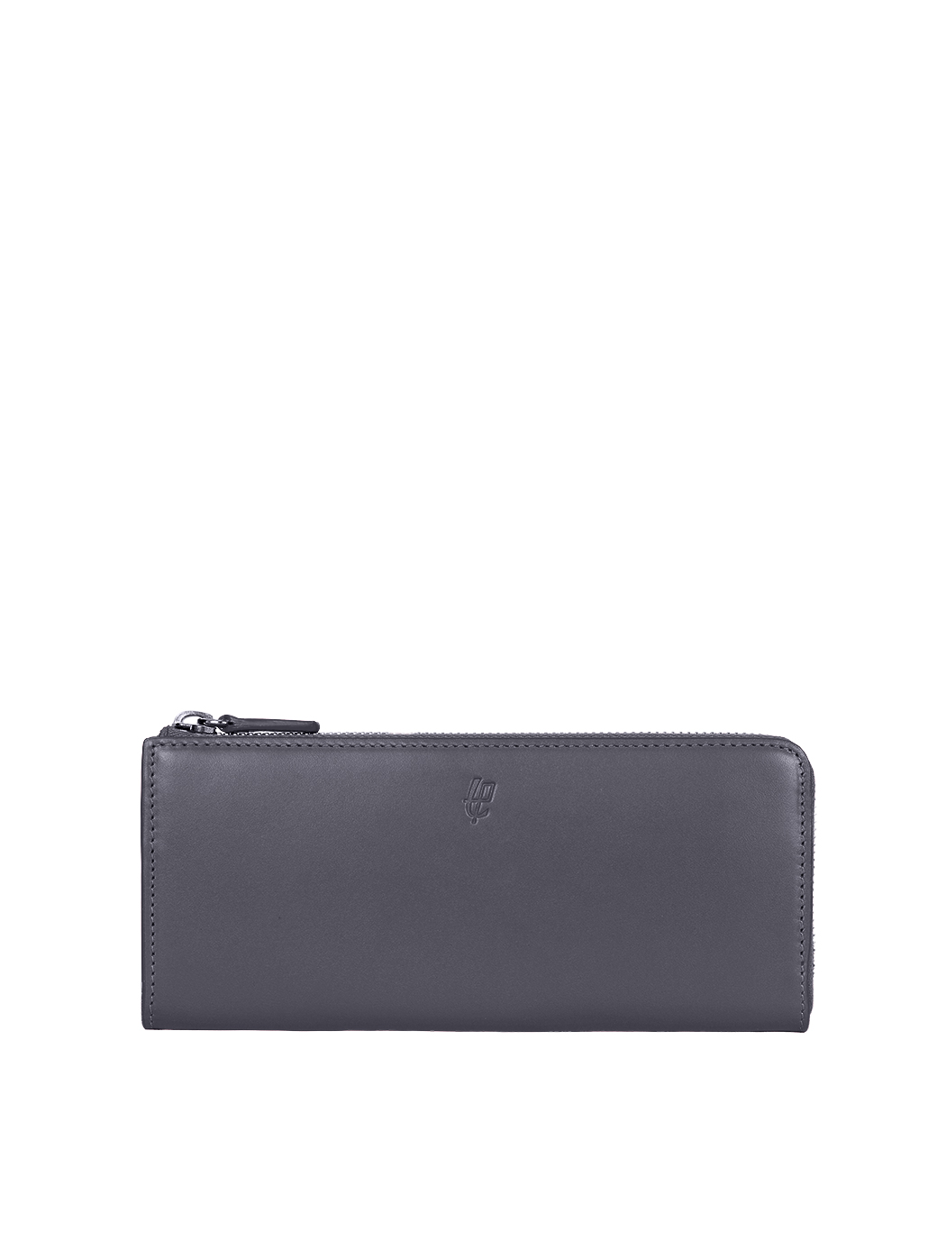 Accordion Zip Baranil Leather Wallet Blue