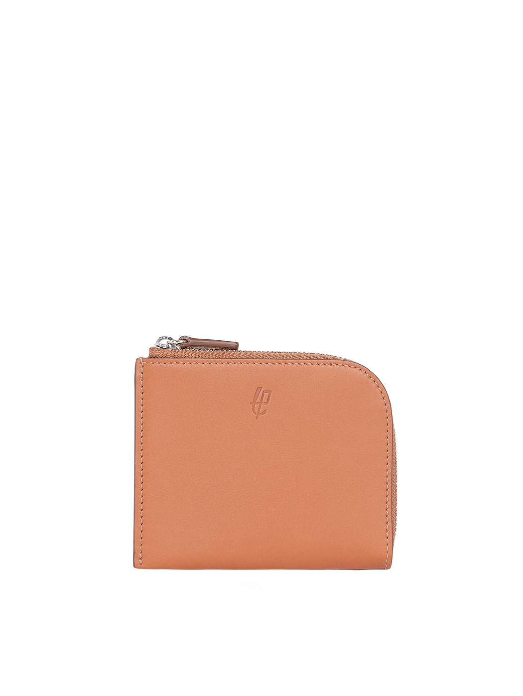 Portamonete ruggine in pelle zip-around