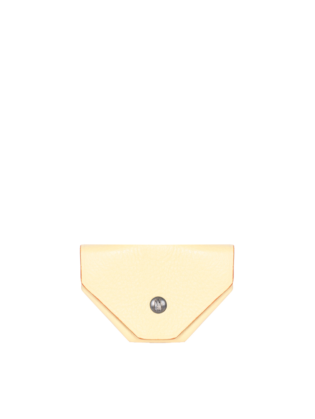 Triangle Fold-out Origami Coin Case Leather Cream