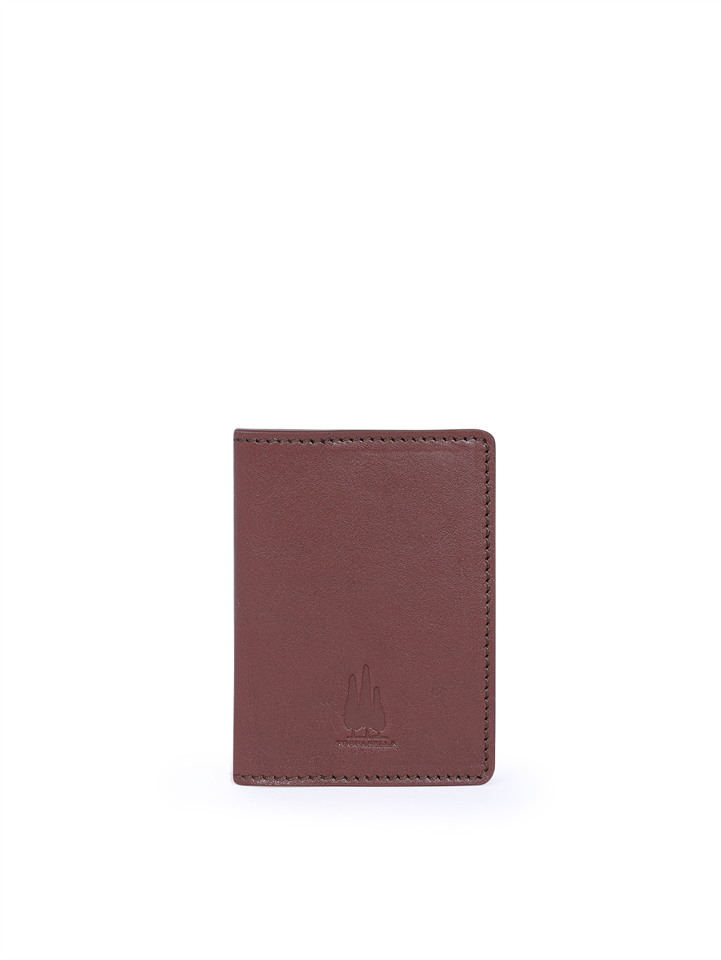 Business Card Holder in Leather Dark brown