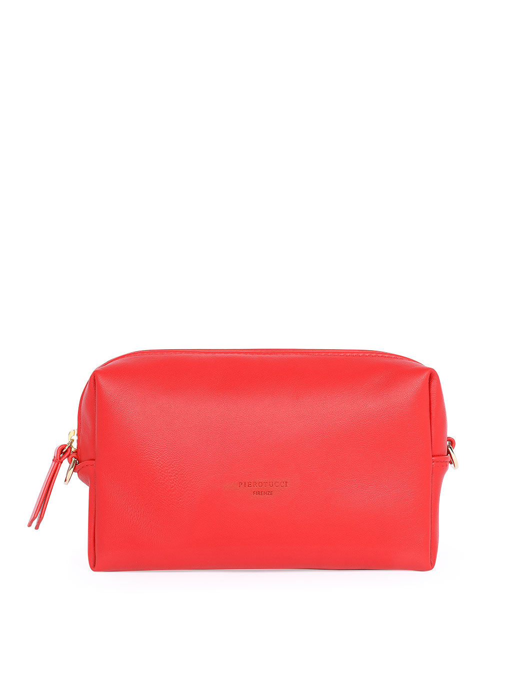 Прямоугольная сумочка с регулируемым ремнем красного цвета
