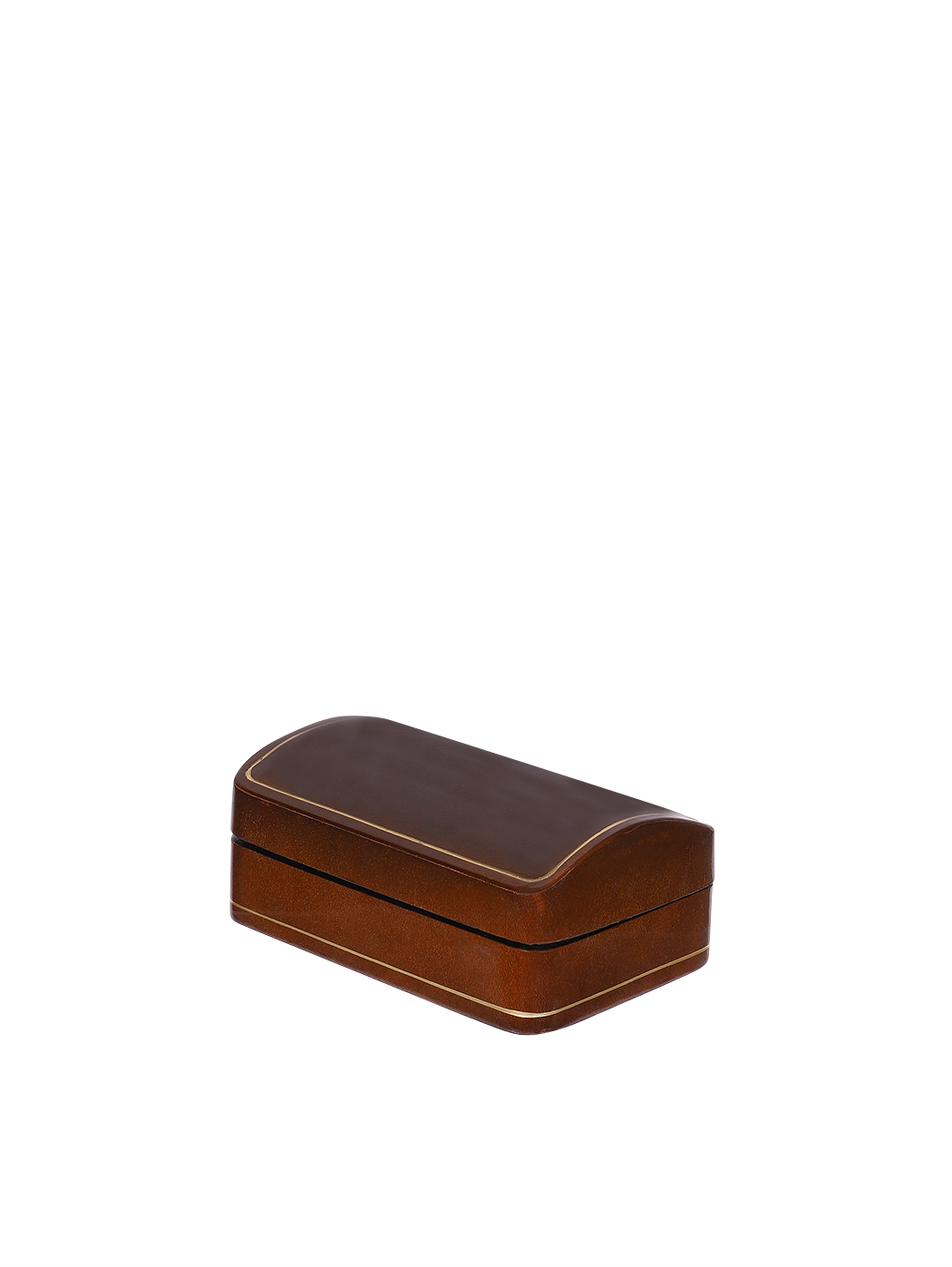 Small Decorative Box Molded Leather Brown