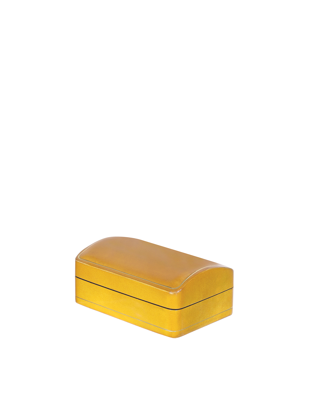 Small Decorative Box Molded Leather Yellow