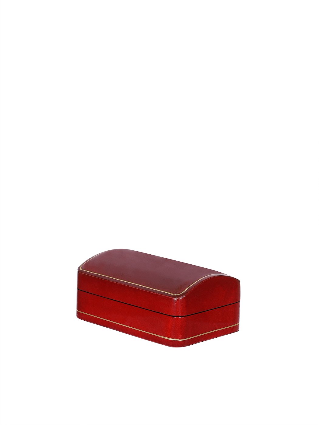 Small Decorative Box Molded Leather Red