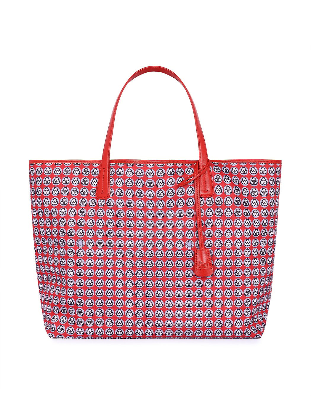 Lightweight Nylon Leather Tote Bag Red