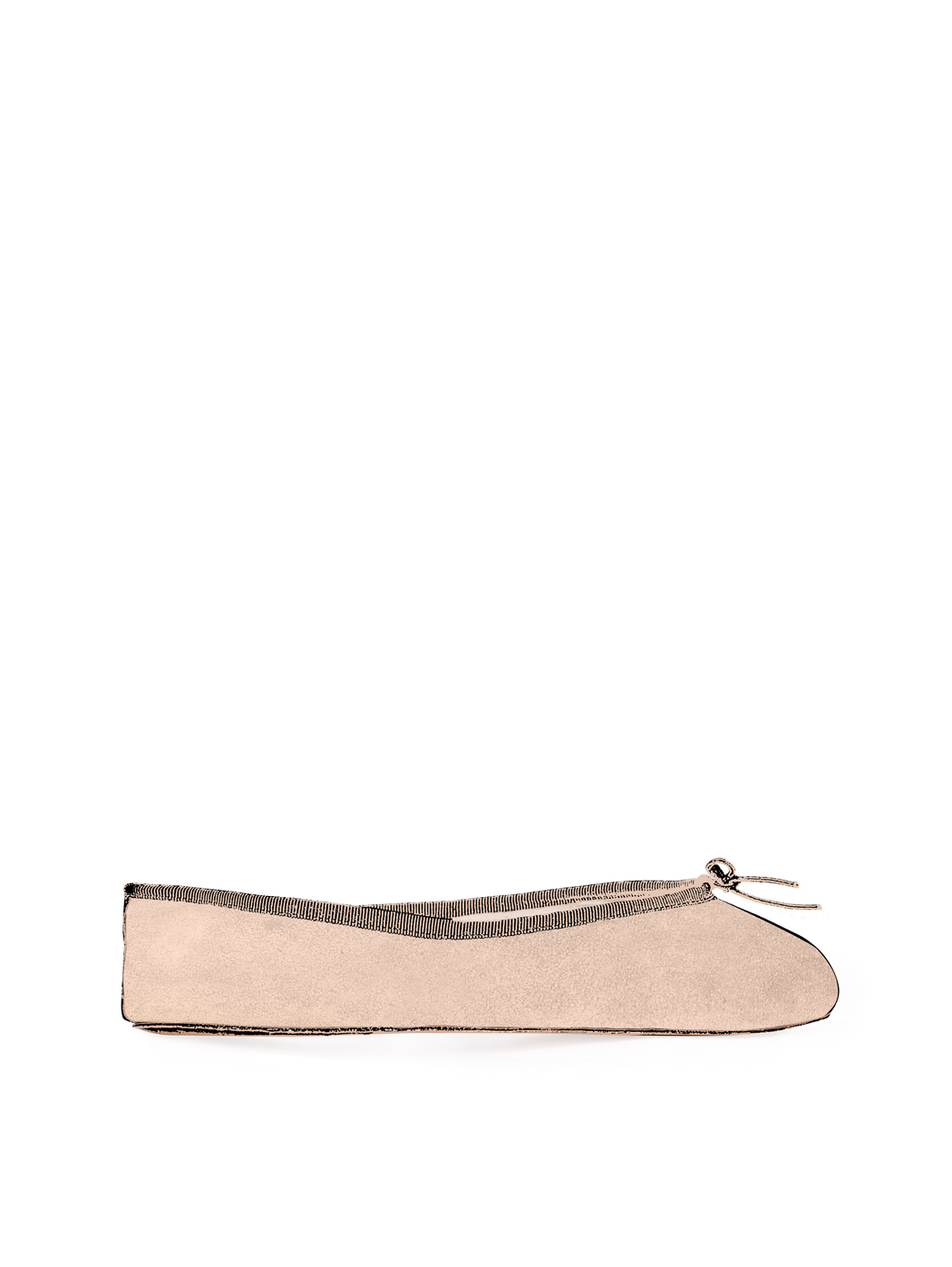 Ballerine Shoes Total Flat Nude Suede