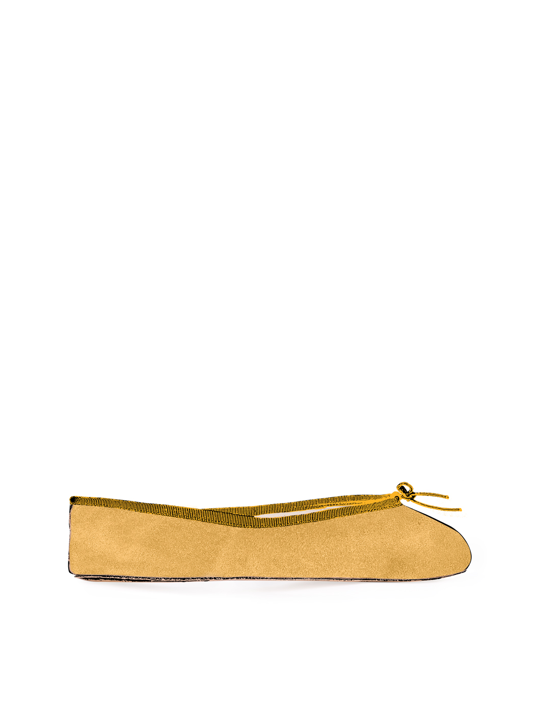 Ballerine Shoes Total Flat Mustard Suede