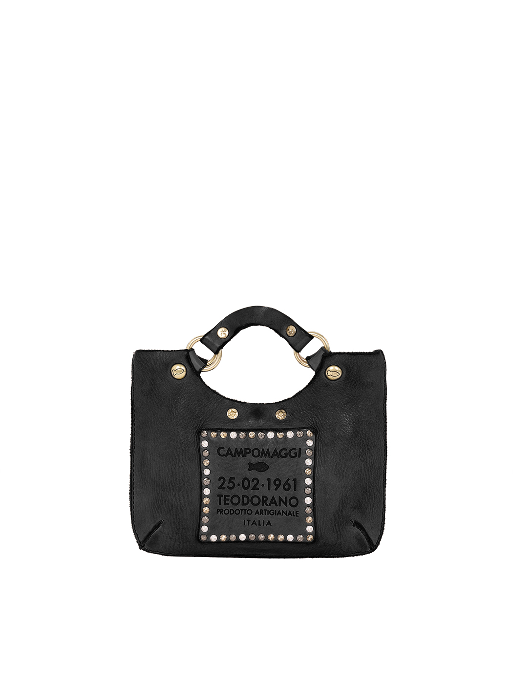 Мини - сумочка со съемным плечевым ремнем черного цвета