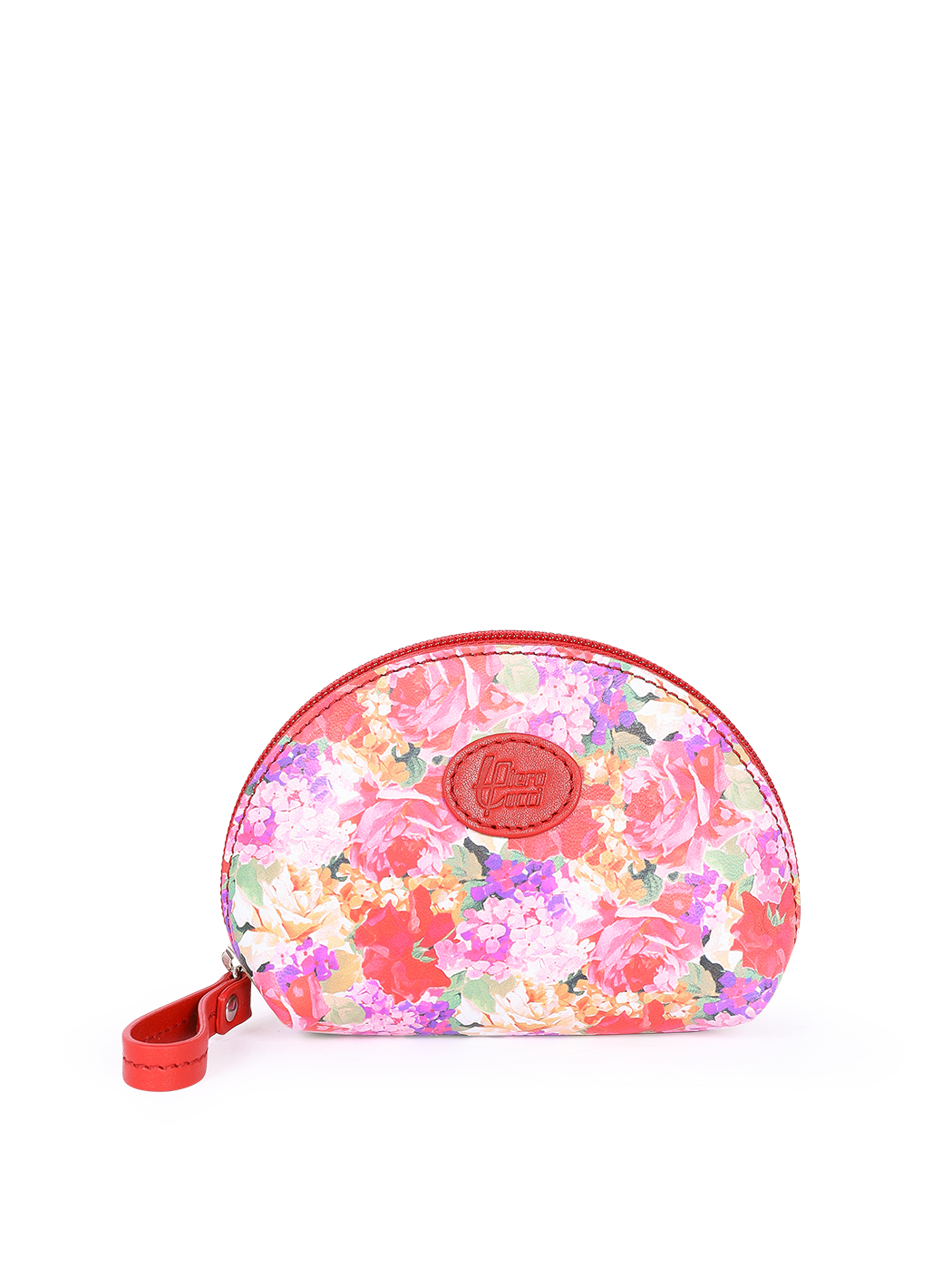 Medium Clamshell Cosmetic Case - Floré Red