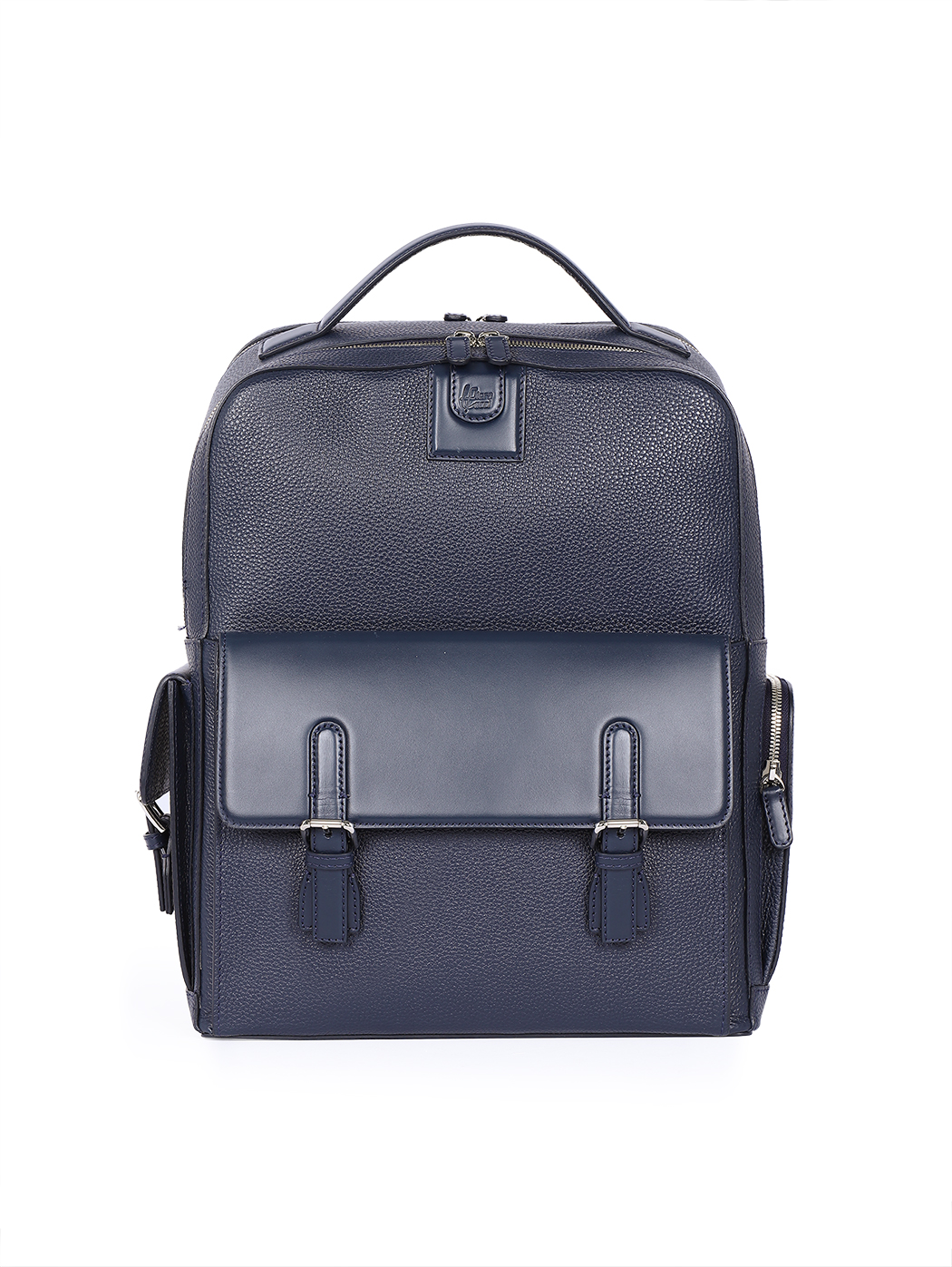 Professional Backpack Computer Leather Bag Blue