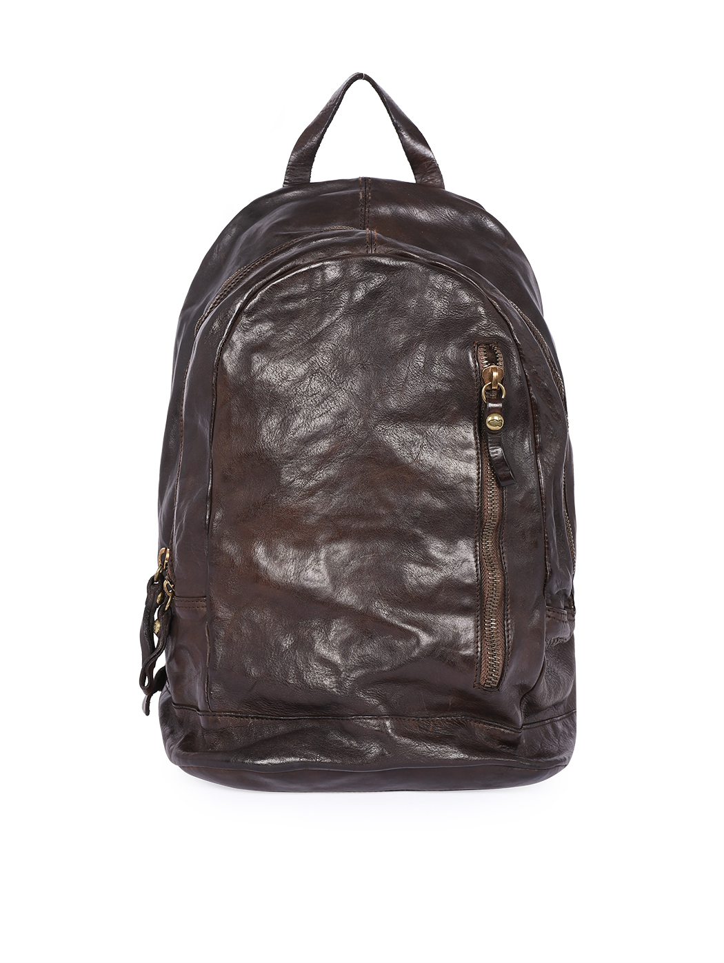 Backpack with Zip Dark brown