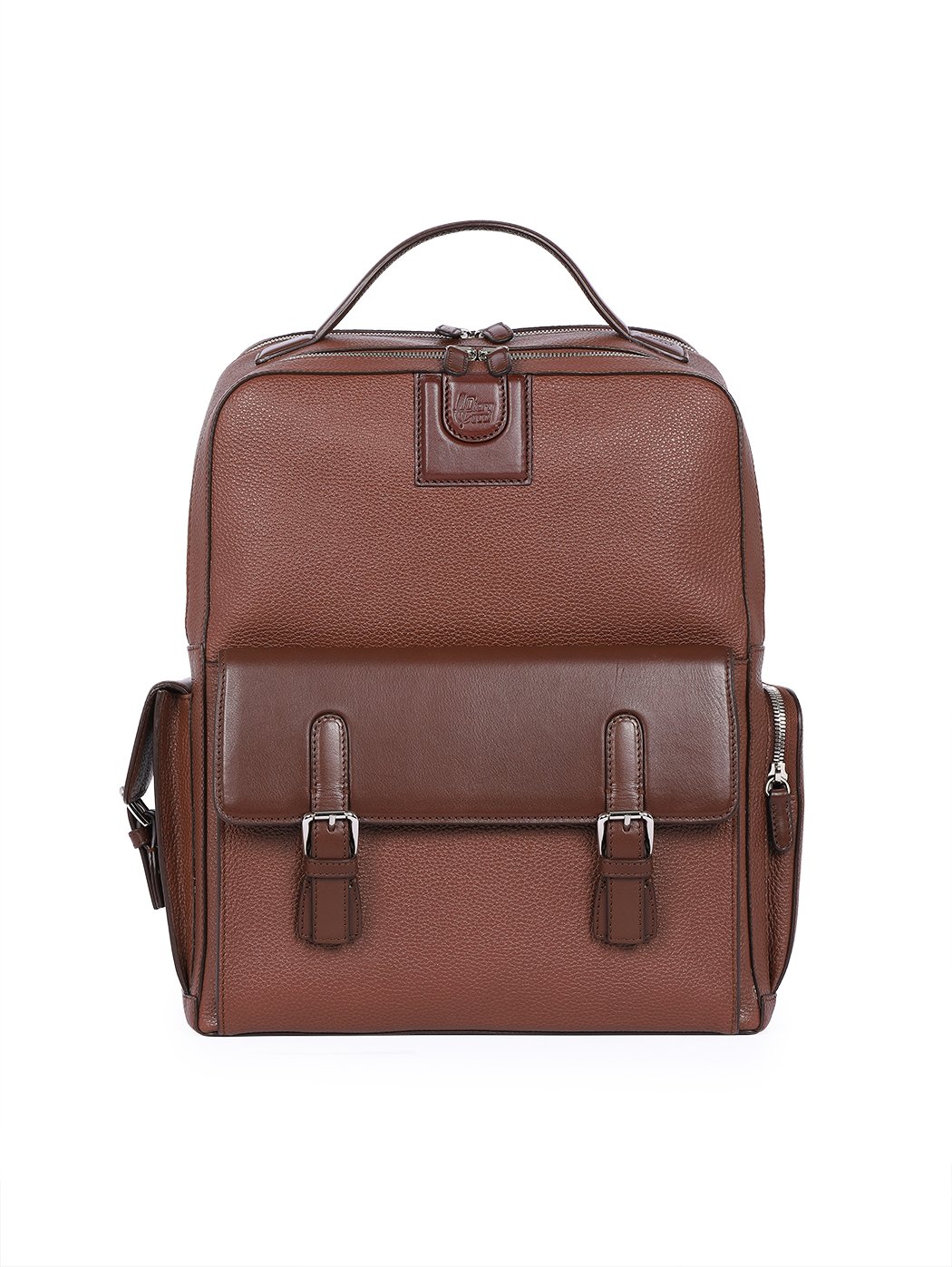 Professional Backpack Computer Leather Bag Brown
