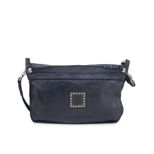 Garment dyed Leather Lotus Saddle Bag Cognac