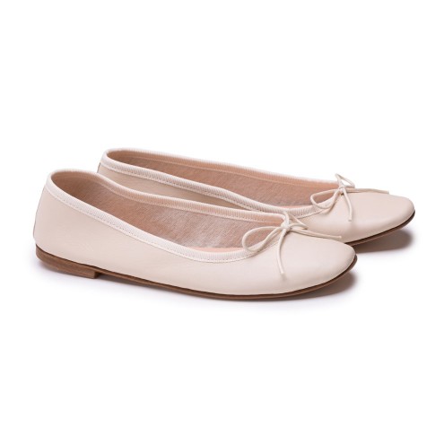 Ballet Flats Handmade - Ivory Nappa