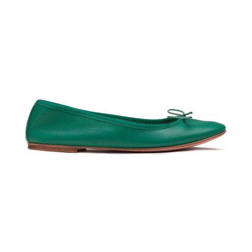 Ballet Flats Handmade - Green Nappa